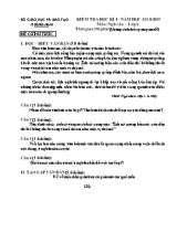 Đề kiểm tra học kỳ I môn Ngữ văn Lớp 6 - Năm học 2018-2019 - Sở giáo dục và đào tạo Quảng Nam